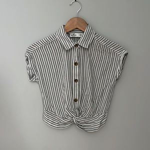 Hollister Striped Cap Sleeve Shirt